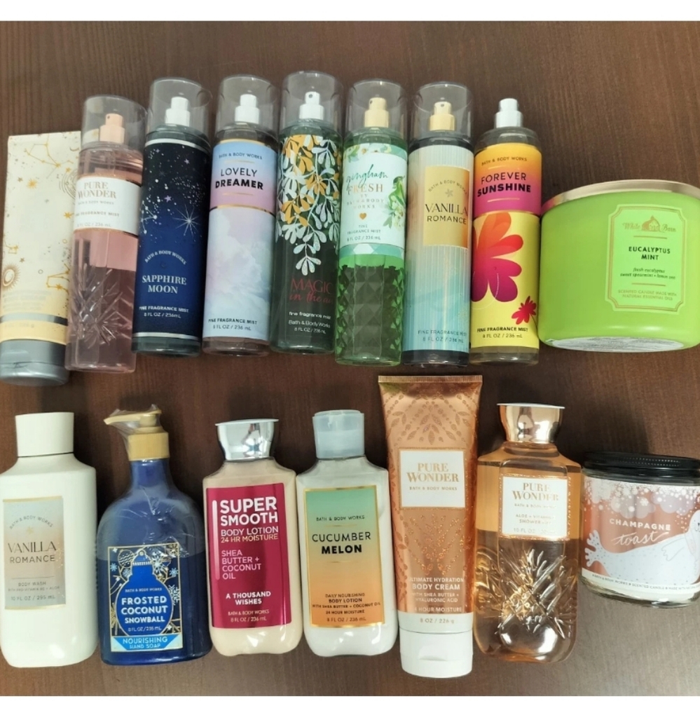 Bath & Body Works Body Wash Collection - Blue, Pink, Green, Yellow